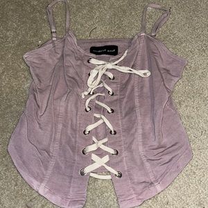 Purple Crop Top with Laced Front | Slightly Used